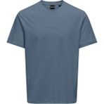 Only & Sons Onslevi % 100 Pamuk Relaxed Fit Bisiklet Yaka Logolu T Shirt Erkek T Shirt 22028147 - İndigo - 2XL