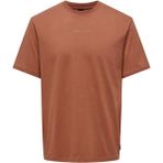 Only & Sons Onslevi % 100 Pamuk Relaxed Fit Bisiklet Yaka Logolu T Shirt Erkek T Shirt 22028147 - Tarçın