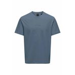 Only & Sons ONSLEVI LIFE REG TEXT SS TEE Erkek Blue T-Shirt - 22028147