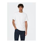 Only & Sons ONSLEVI LIFE REG TEXT SS TEE Erkek White T-Shirt - 22028147