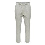 Only & Sons Onslinus Crop 0136 Stripe Linen Pant Koyu Mavi Erkek Pantolon