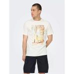 Only & Sons Onsmagdy Lıfe Reg Photoprınt Ss Tee Erkek Beyaz T-Shirt - 22029454