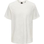 Only & Sons Onsmarco % 100 Pamuk Relaxed Fit Bisiklet Yaka T Shirt Erkek T Shirt 22029457 - Ekru - XL