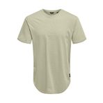 ONLY & SONS Onsmatt Life Longy Ss Tee Noos erkek tişörtü, Pelican, XS