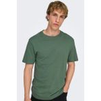 Only & Sons Onsmax % 100 Pamuk Regular Fit Bisiklet Yaka T Shirt Erkek T Shirt 22025208 - Yeşil - 2XL