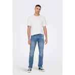 Only & Sons ONSMAX LIFE SS STITCH TEE NOOS Erkek Beyaz T-Shirt - 22025208