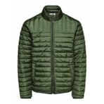 ONLY & SONS onsPaul Erkek Geçiş Ceketi, Kapitone Yüksek Yaka, Zeytin, XL