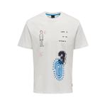 Only & Sons ONSPAX REG PLACEMENT PRINT SS TEE Erkek Tişört, Krem, L