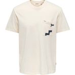 Only & Sons Onsperry Lıfe Reg Leaf Ss Pockettee Ekru Erkek T-Shirt 22025286 - XL