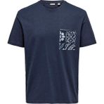Only & Sons Onsperry Lıfe Reg Leaf Ss Pockettee Lacivert Erkek T-Shirt 22025286 - M