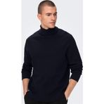 Only & Sons Onsphil Reg 12 Struc Roll Neck Knit Noos Erkek Mavi Kazak - 22023202