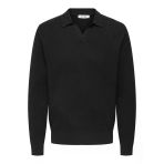 Only & Sons Onsphıl Reg 12 Struc Splıt Neck Knıt Erkek Black Kazak - 22035120
