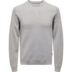 Only & Sons Onspın Reg 12 Solıd Crew Knıt Erkek Gri Kazak - 22027590 - XS