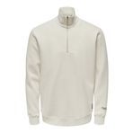Only & Sons Onsriley Antik Beyaz Erkek Sweatshirt