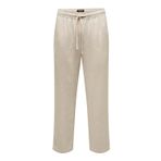 Only & Sons Onssinus Loose Visc Lin 0075 PNT Bej Erkek Pantolon