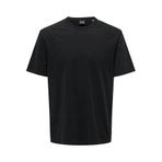 ONLY & SONS Onssmart Life Organic Ss Tee Noos erkek tişörtü, Siyah, L