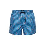 Only & Sons ONSTED LIFE SWIM SHORT FUNNY AOP Erkek Mayo, Mavi, Small