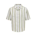 ONLY & SONS Onstes RLX Ctn Slub Stripe SS erkek tişörtü, Çin., M