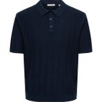Only & Sons Onsthıjs Çizgili Regular Fit Kısa Kollu Polo Yaka T Shirt Erkek Polo Yaka T Shirt 22036558 - Lacivert - XL