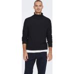 Only & Sons Onstuck 7 Roll Neck Knit Erkek Siyah Kazak - 22022595