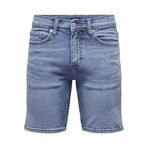 Only & Sons Onsweft Kot Şort Koyu Mavi, S, 5003117837, Koyu Mavi, Erkek