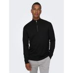 Only & Sons Onswyler Lıfe Reg 14 Half Zıp Knıt Noos Erkek Black Kazak - 22021264