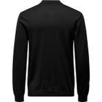 Only & Sons Onswyler Lıfe Reg 14 Half Zıp Polo Knıt Erkek Black Kazak - 22034225 - M