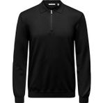 Only & Sons Onswyler Lıfe Reg 14 Half Zıp Polo Knıt Erkek Black Kazak - 22034225