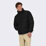 Only & Sons Pack Life Puffer Erkek Siyah Dik Yaka Mont - XL