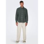 Only & Sons Rahat Yeşil Jakarlı Erkek Gömlek Onsalp Rlx 2pkt Washd Cord Ls Shırt - XL