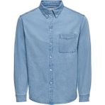 Only & Sons ShopINN Onsorson Regular Yfm Dnm Shırt Noos Erkek Mavi Gömlek - 22036600 - 2XL