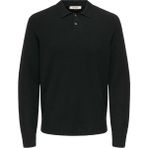 Only & Sons Siyah Erkek Normal Kazak Onsjay Reg Ls Polo Knıt - XL