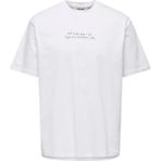 Only & Sons Siyah Erkek Rahat Baskılı T-Shirt 22030568 Onsaaron Lıfe Rlx Ss Tee - Beyaz