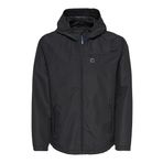 Only & Sons Su Geçirmez Kapüşonlu Ceket, M, 81634202322024207, Siyah, Erkek
