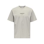 Only & Sons T-shirt Onscurated Rlx Print, M, 22030925, Silver Lining, Erkek