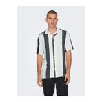 Only & Sons Wayne Lıfe Reg Strıpe Vıscose Shırt Erkek Lacivert Gömlek -04 22026100