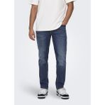 Only & Sons Yüksek Bel Normal Koyu Mavi Erkek Denim Pantolon Onsweft Reg. One Dbd 7620 Pım Dnm V - 30 - 32