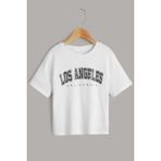 Only Trendwear Çocuk Los Angles Pamuklu Tshirt - Beyaz - 3 - 4 Yaş
