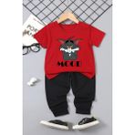 Only Trendwear Çocuk Mood Baskılı Alt - Üst Eşofman Takımı - Kırmızı - 9 - 10 Yaş