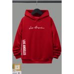 Only Trendwear Los Angles Baskılı Erkek - Kız Çocuk Rahat Kalıp Sweatshirt - 9 - 10 Yaş - Kırmızı