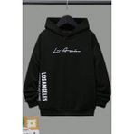 Only Trendwear Los Angles Baskılı Erkek - Kız Çocuk Rahat Kalıp Sweatshirt - 9 - 10 Yaş - Siyah