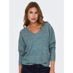 Only V Yaka Örme Bayan Kazak 15224360 - Yeşil - XL