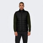 Only&sons Brody Quilt Erkek Siyah Dik Yaka Yelek