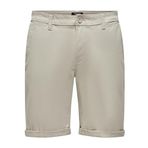 ONLY&SONS Erkek ONSPETER LIFE REGULAR 0013 SHORTS NOOS Şort Açık Gri M