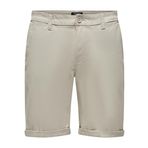 ONLY&SONS Erkek ONSPETER LIFE REGULAR 0013 SHORTS NOOS Şort Açık Gri XS