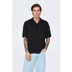 Only&Sons Erkek Siyah Gömlek M Beden ONSDASH LIFE REG VISC RES Modeli