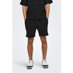 Only&Sons Erkek Siyah Günlük Şort L Beden ONSTEL-PAS 0158 SHORTS Modeli