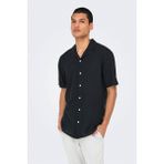 Only&Sons ONSCAIDEN LIFE SS SOLID R Siyah Erkek Gömlek