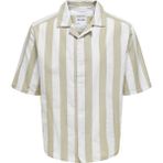 Only&sons Onstes Rlx Ctn Slub Strıp Kahverengi Erkek Gömlek - XL