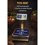 OnlyTech 100 Kg Kapasite 5 Gr Hassasiyet Çift Ekranlı Elektronik Kantar Terazi Katlanır Boyunlu